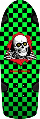 Powell Peralta OG Ripper 10.0 Wheel Wells Skateboard Deck - green/black checker - view large