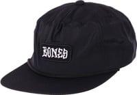 Bones Stitch 5-Panel Hat - black