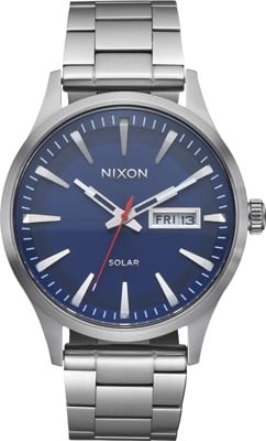 Nixon Sentry Solar SS Watch - navy sunray/silver - view large