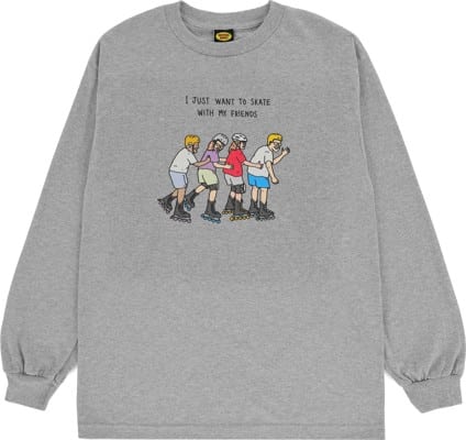 Brother Merle Skate With Friends L/S T-Shirt - heather grey - view large