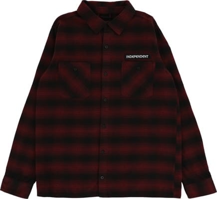 Independent Tilden Flannel Shirt - black/burgundy - view large