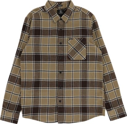 Volcom Caden Plaid Flannel Shirt - khaki - view large