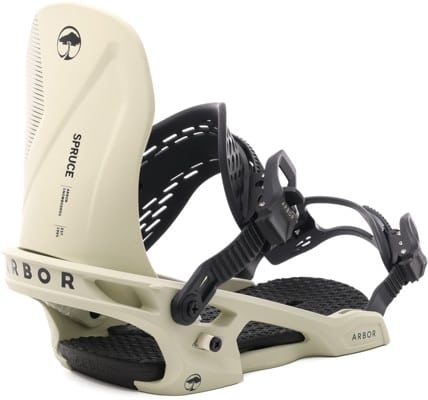 Arbor Spruce Snowboard Bindings 2023 - off white - view large