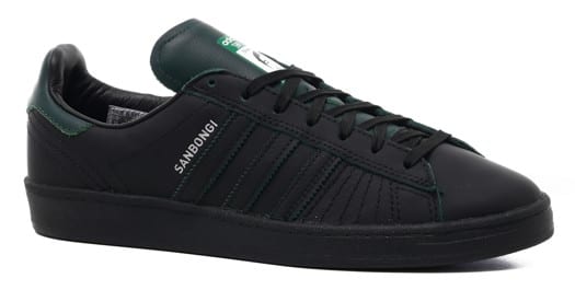Adidas Campus ADV Skate Shoes - (shin sanbongi) core black/core black/bold green - view large