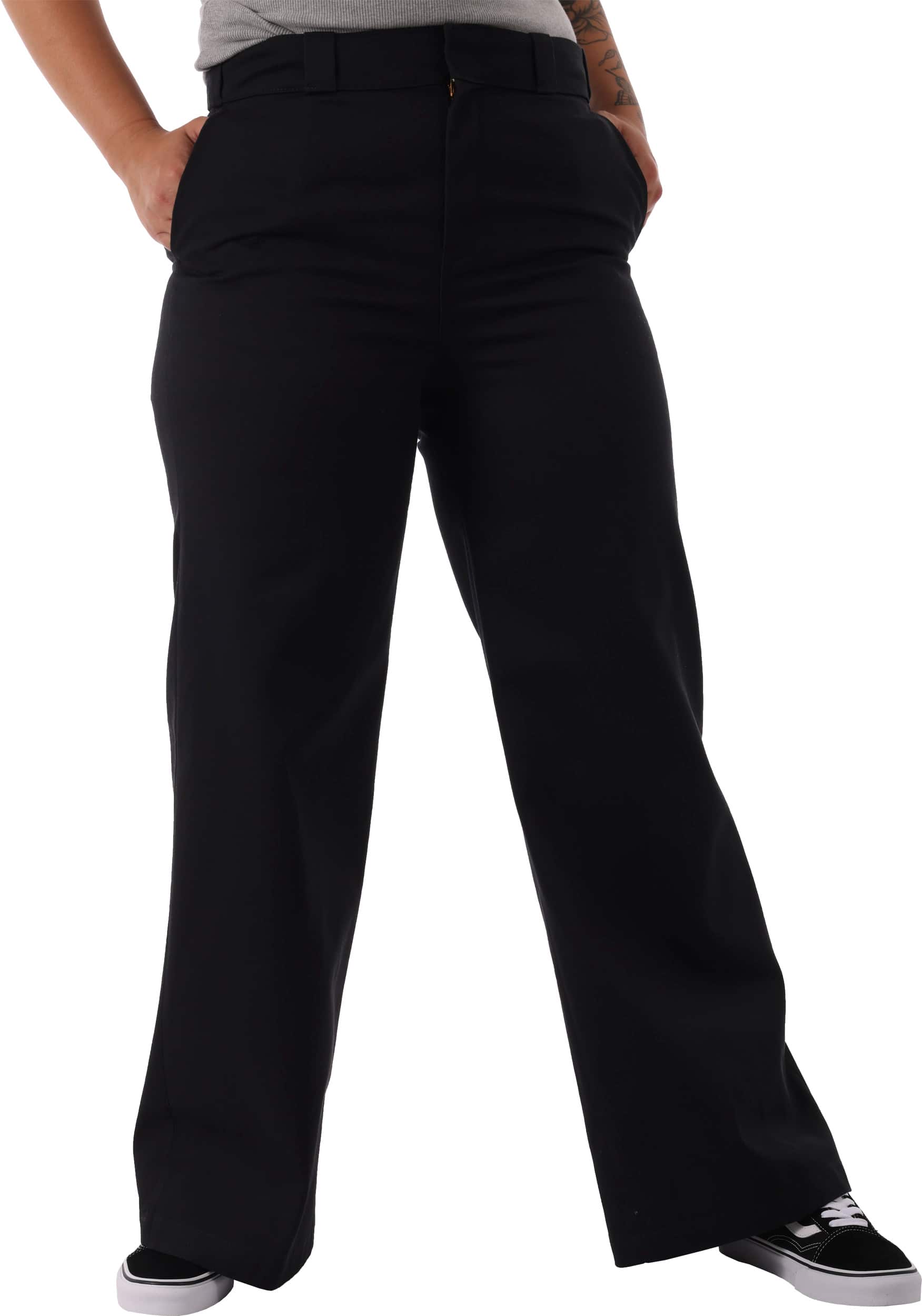 Dickies Women's Wide Leg Work Pants stonewashed black Free Shipping Tactics
