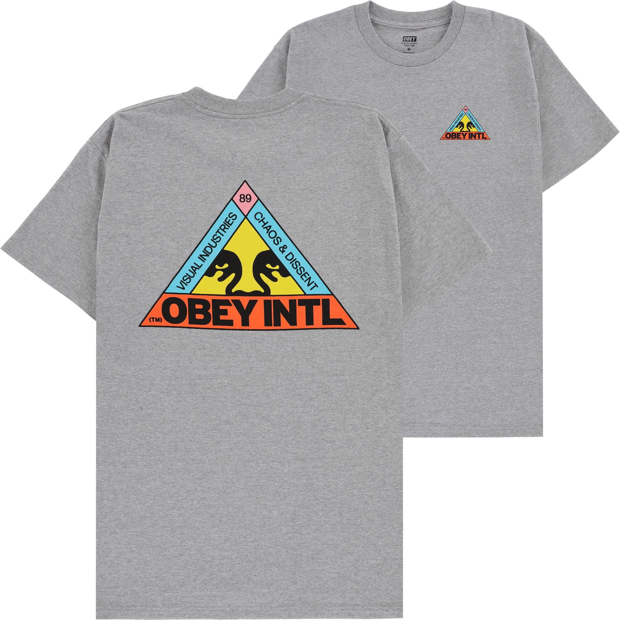 Obey Trinity T-Shirt - heather grey | Tactics