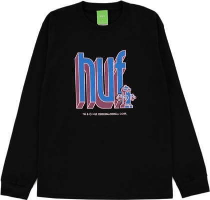 HUF Bookend L/S T-Shirt - black - view large