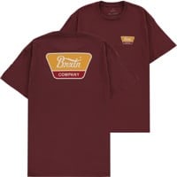 Brixton Linwood T-Shirt - mahogany/gold/red