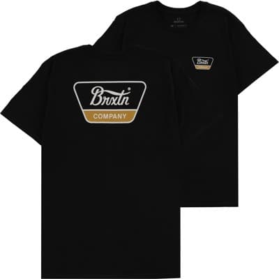 Brixton Linwood T-Shirt - black/white/gold - view large