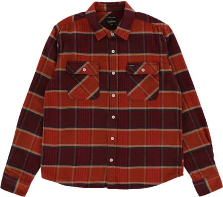 Brixton Bowery Flannel - mahogany/burnt henna/mars red - view large
