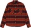 Brixton Bowery Flannel - mahogany/burnt henna/mars red