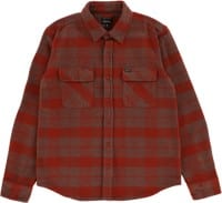 Brixton Bowery Heavyweight Flannel Shirt - burnt henna/dark forest