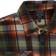 Dark Seas Zulu Polar Fleece Flannel Shirt - green/orange - detail