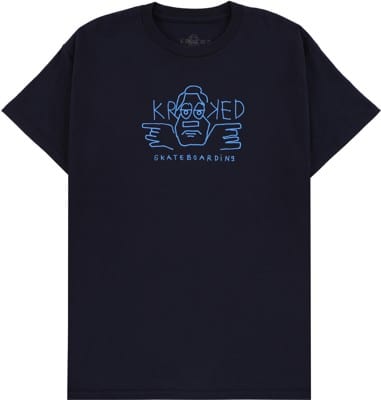 Krooked Arketype Raw T-Shirt - navy/blue - view large