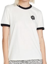 Volcom Women's Truly Ringer T-Shirt - star white