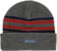 Krooked Moon Smile Script Beanie - charcoal heather/blue/red