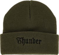 Thunder Script Beanie - army/black