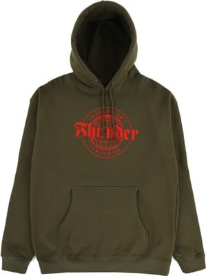 Thunder Worldwide Hoodie - army/red - view large