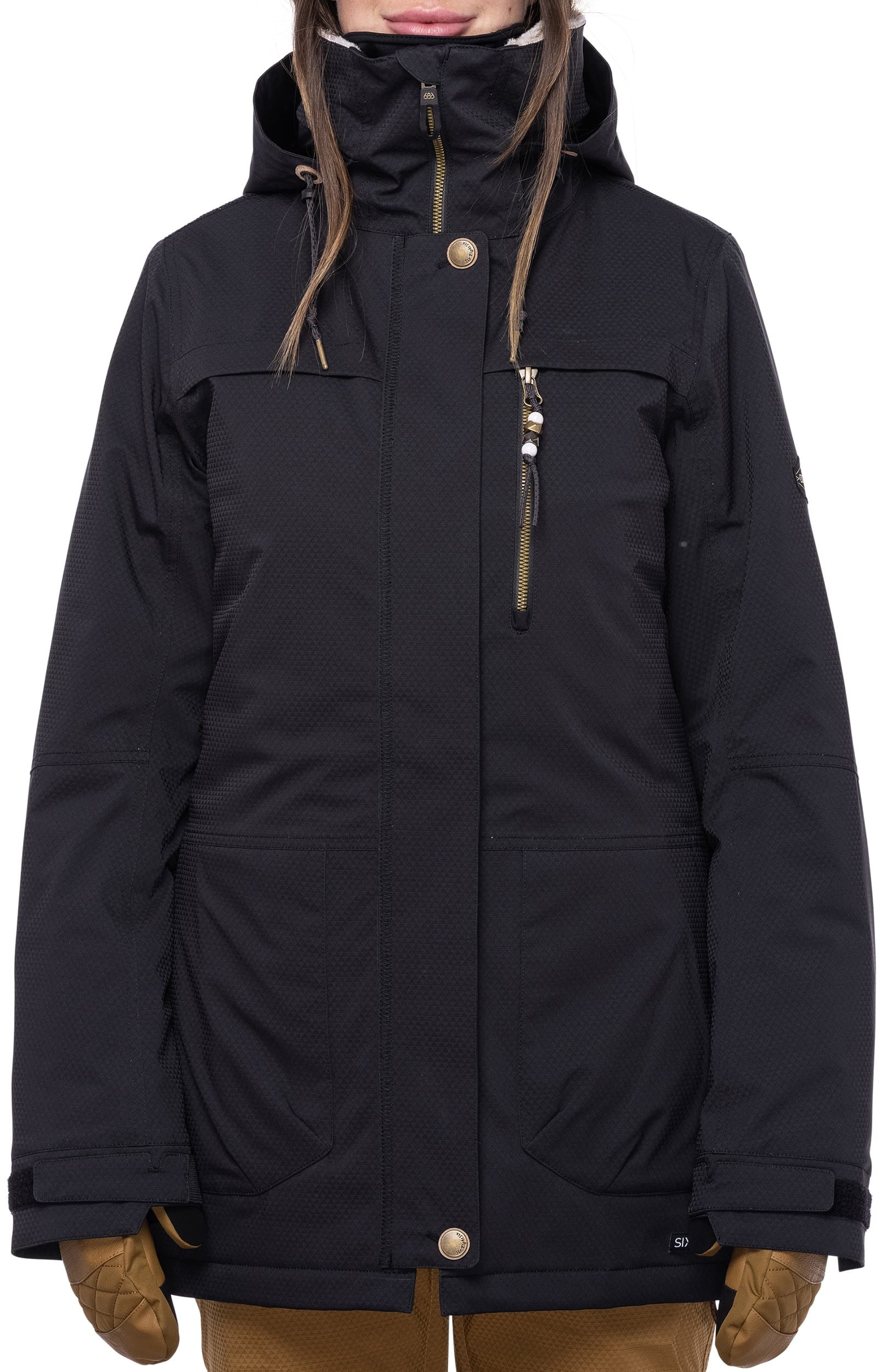 686 Women's Spirit Insulated Jacket - black geo jacquard | Tactics