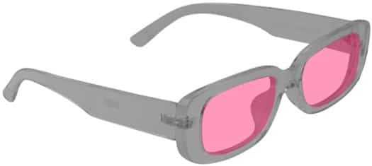 Glassy Darby Sunglasses - transparent grey/pink lens - view large