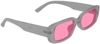 Glassy Darby Sunglasses - transparent grey/pink lens