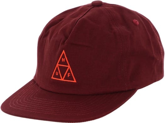 HUF Essentials Unstructured Triple Triangle Snapback Hat - brown - view large