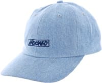 Krooked Moon Smile Raw Strapback Hat - denim/navy