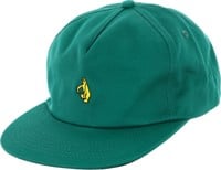 Krooked Shmoo Snapback Hat - dark green/yellow