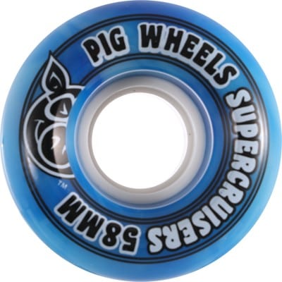 Pig Supercruiser Cruiser Skateboard Wheels - blue swirl (85a) - view large