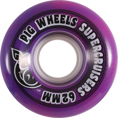 Pig Supercruiser Cruiser Skateboard Wheels - purple swirl (85a) - view large