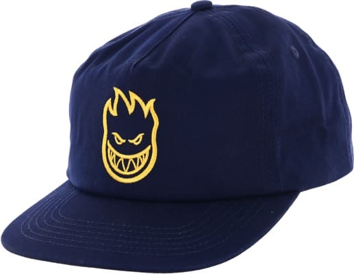 Spitfire Bighead Unstructured Snapback Hat - navy/gold - view large