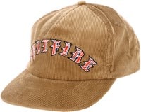 Spitfire Old E Arch Unstructured Snapback Hat - khaki