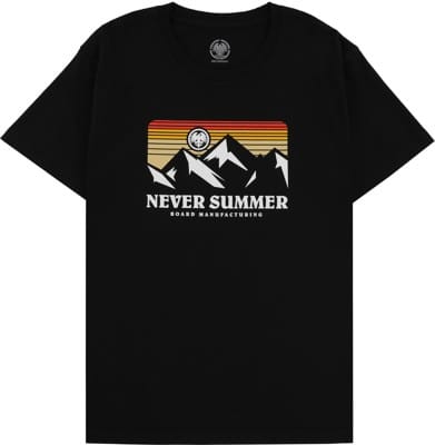 Never Summer Retro Mountain T-Shirt - black - view large