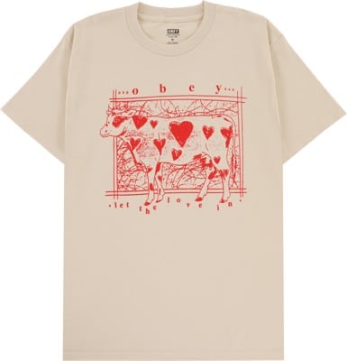 Obey Let The Love In T-Shirt - cream - view large