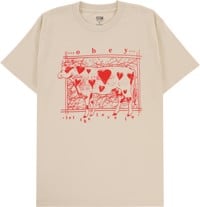 Obey Let The Love In T-Shirt - cream