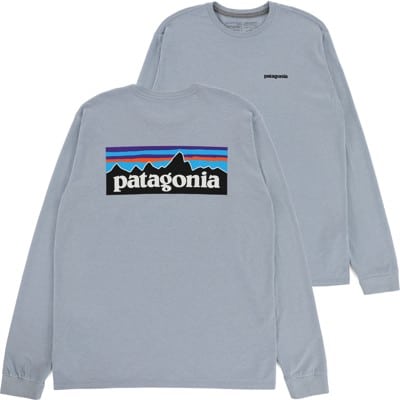 Patagonia P-6 Logo Responsibili-Tee L/S T-shirt - steam blue - view large