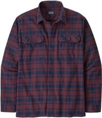 Patagonia Organic Cotton Fjord Flannel Shirt - connected lines: sequoia red