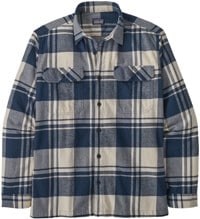 Patagonia Organic Cotton Fjord Flannel Shirt - live oak: smolder blue