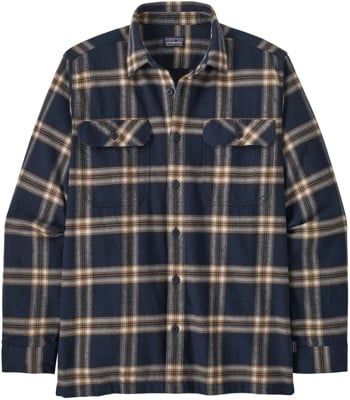 Patagonia Organic Cotton Fjord Flannel Shirt - north line: new navy - view large