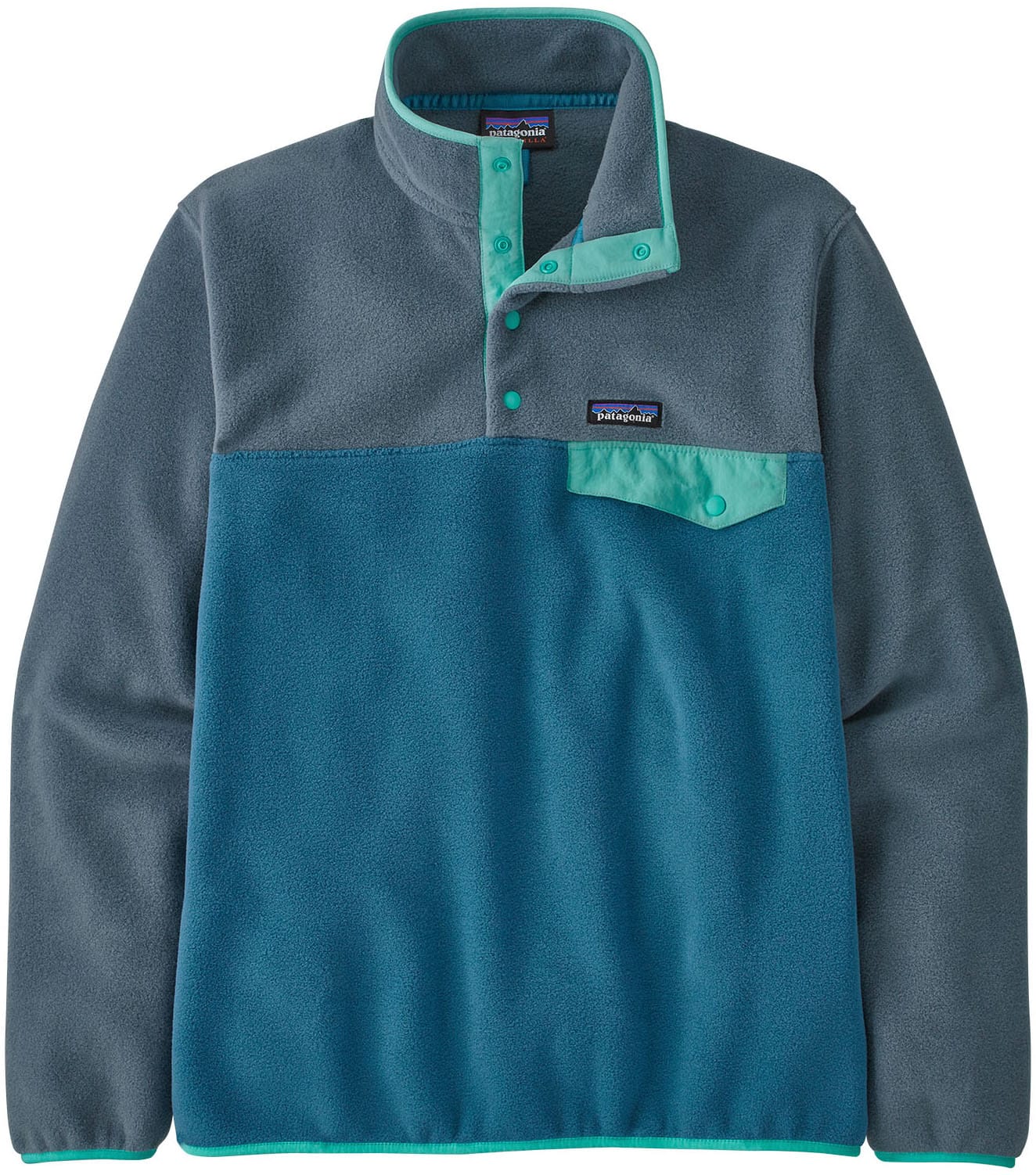 Patagonia Lightweight Synchilla Snap-T Pullover - wavy blue - Free ...