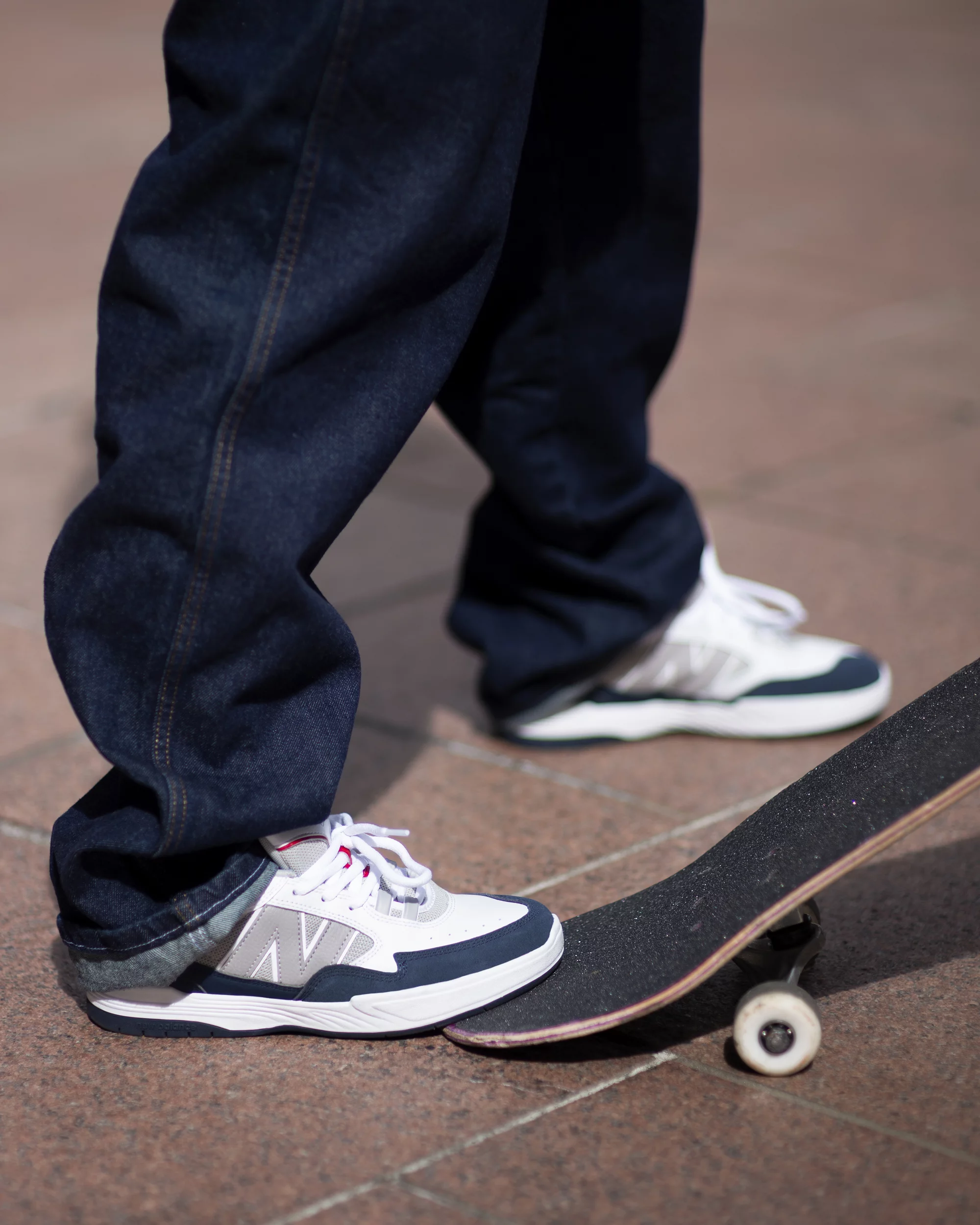 New Balance 808 Tiago Lemos Skate Shoes - white/navy - Free Shipping | Tactics