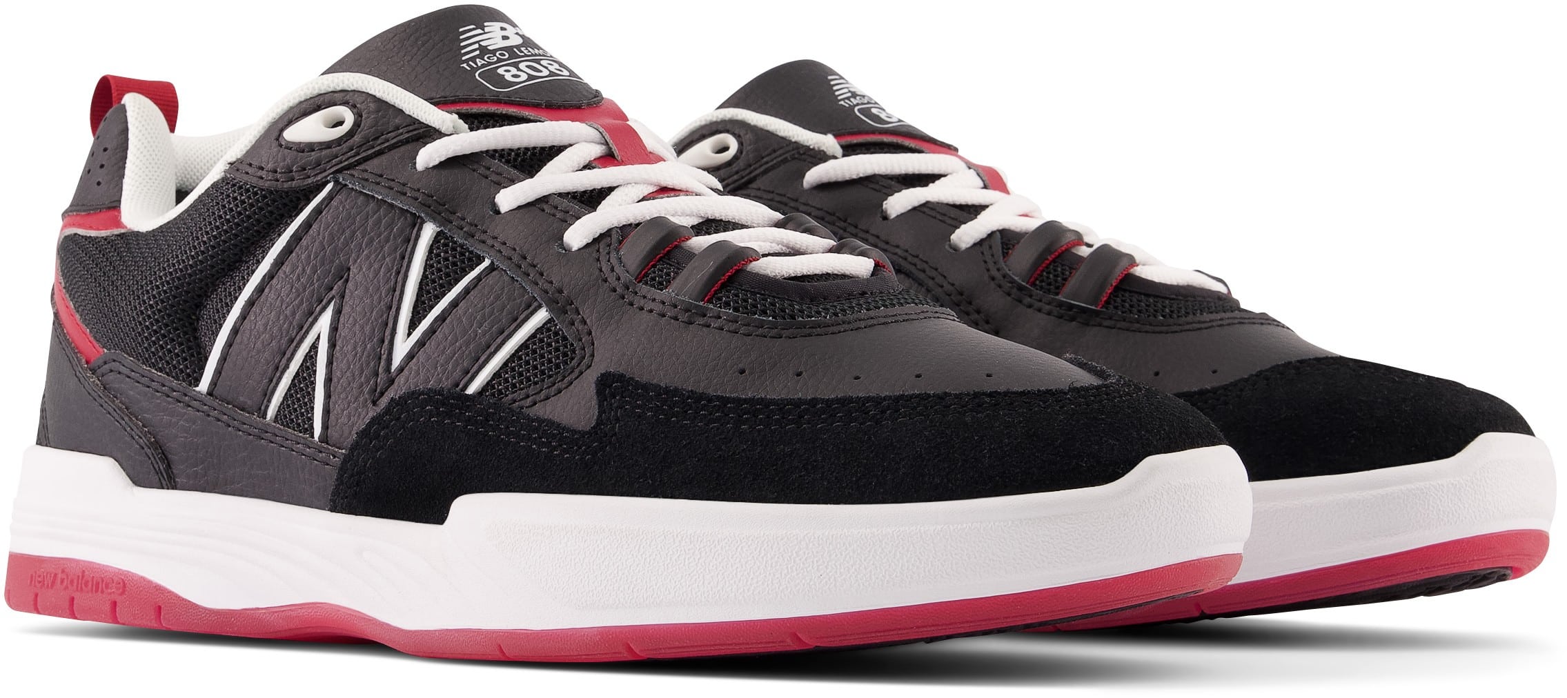 New Balance Numeric 808 Skate Shoes - black/red - Free Shipping | Tactics