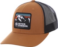 Never Summer Retro Mountain Mesh Trucker Hat - caramel/black mesh