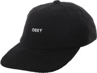 Obey Bold Cord Strapback Hat - black
