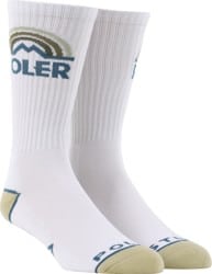 Poler Mountain Rainbow Sock - white
