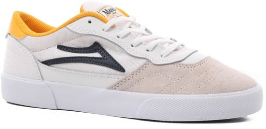 Lakai Cambridge Skate Shoes - (manch) white/navy suede - view large