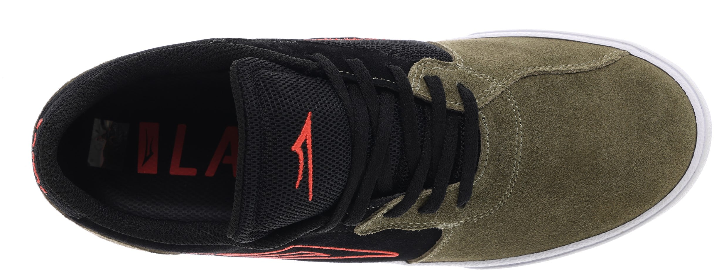 Lakai Cardiff Skate Shoes olive/black suede Tactics