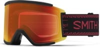 Smith Squad XL ChromaPop Goggles + Bonus Lens - (zeb powell) ac/everyday red mirror + storm rose flash lens