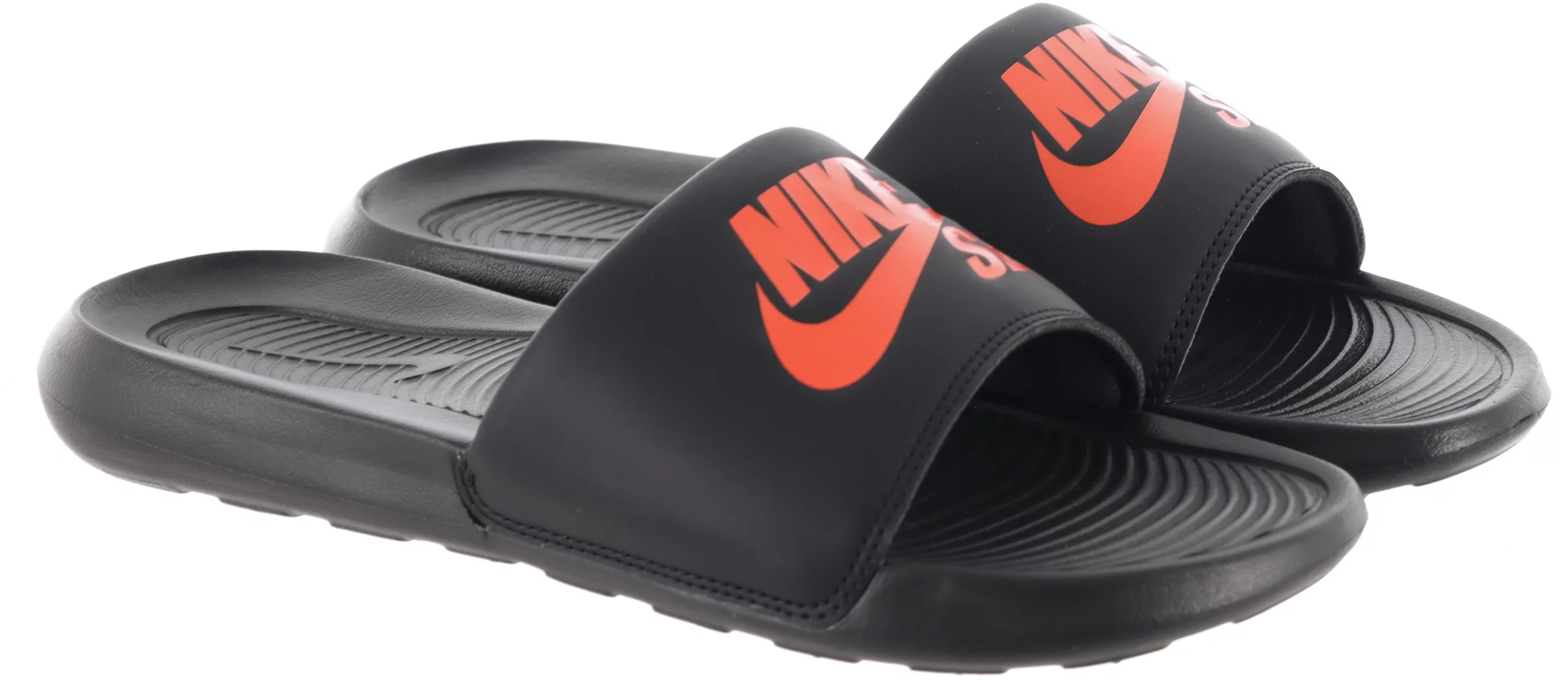 Nike Victori One slides in black and red