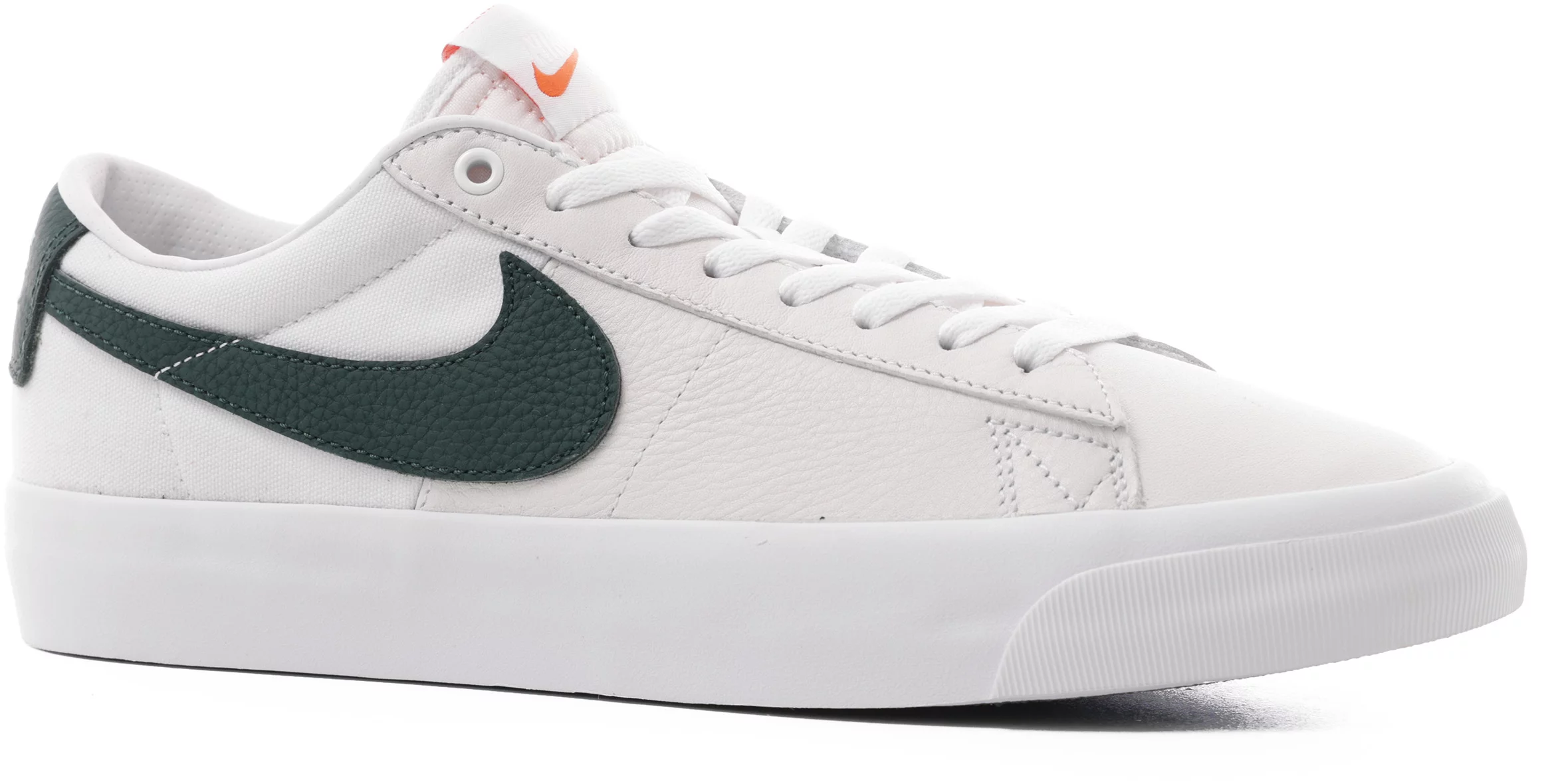 Nike SB Zoom Blazer Low Pro GT Skate Shoes (orange label) white/pro green-white-pro green | Tactics